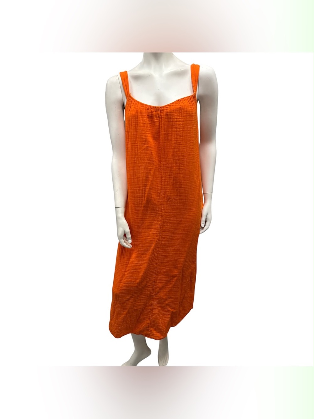 Old Navy Bright Orange Sleeveless Maxi Dress Size M